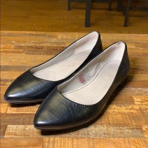 Rockport Black Leather Flats